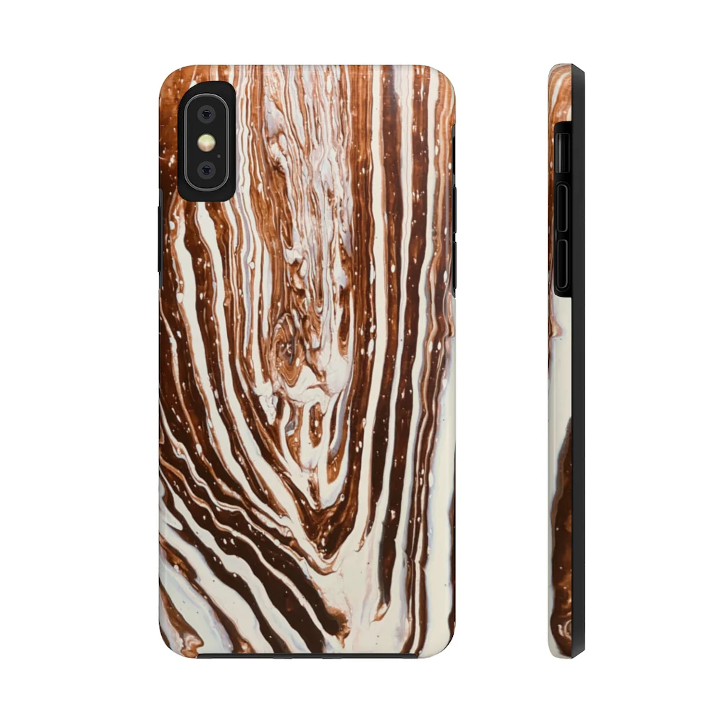 Coffee & Cream Acrylic Pour Cell Phone Case - Image 11