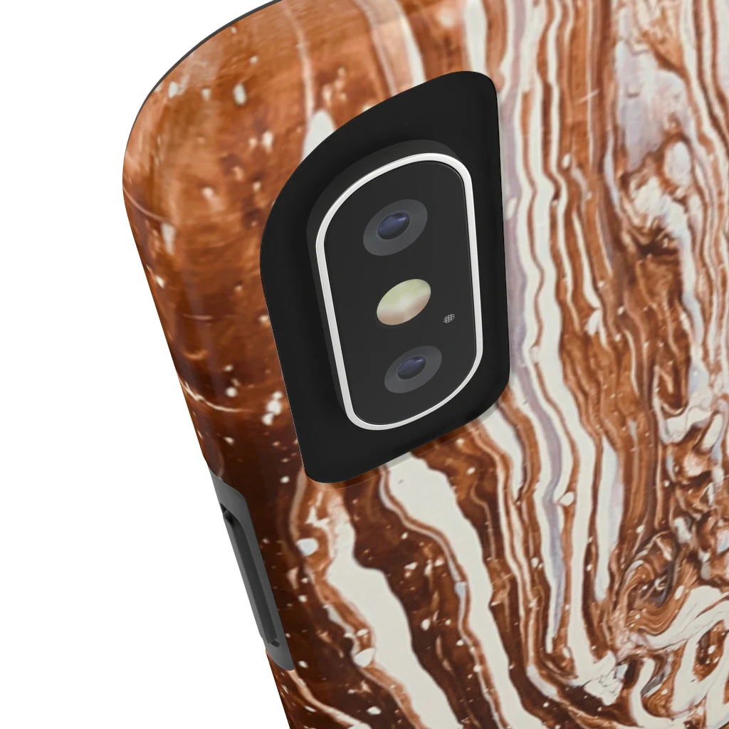 Coffee & Cream Acrylic Pour Cell Phone Case - Image 12