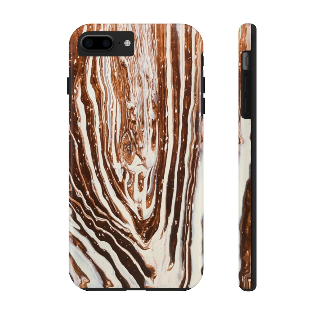 Coffee & Cream Acrylic Pour Cell Phone Case - Image 16